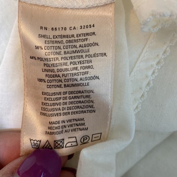 Anthropologie Maeve Pineapple Lace Fit And Flare Dress Sleeveless Size 4 Ivory - Picture 10 of 11